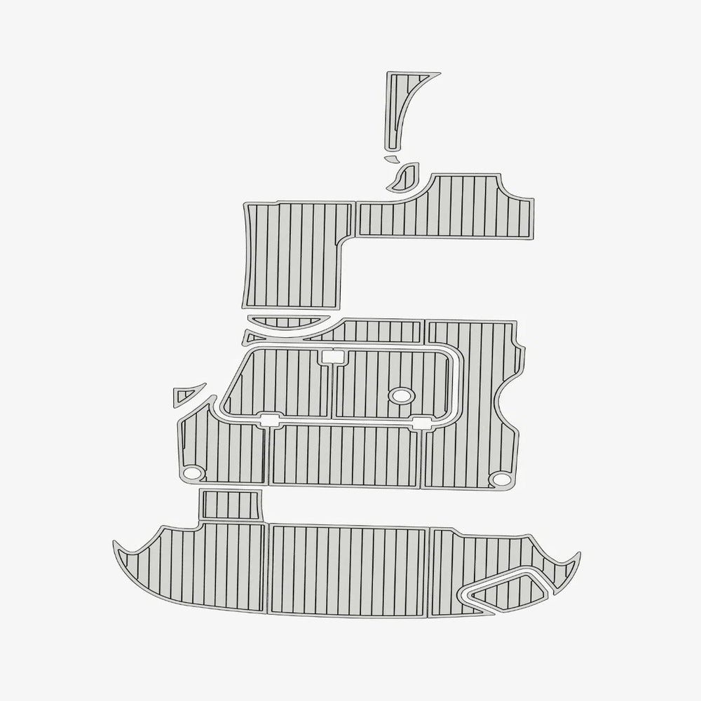 2005 Larson 310 Cabrio Foam Teak Deck Floor Mat Kit - HJDECK