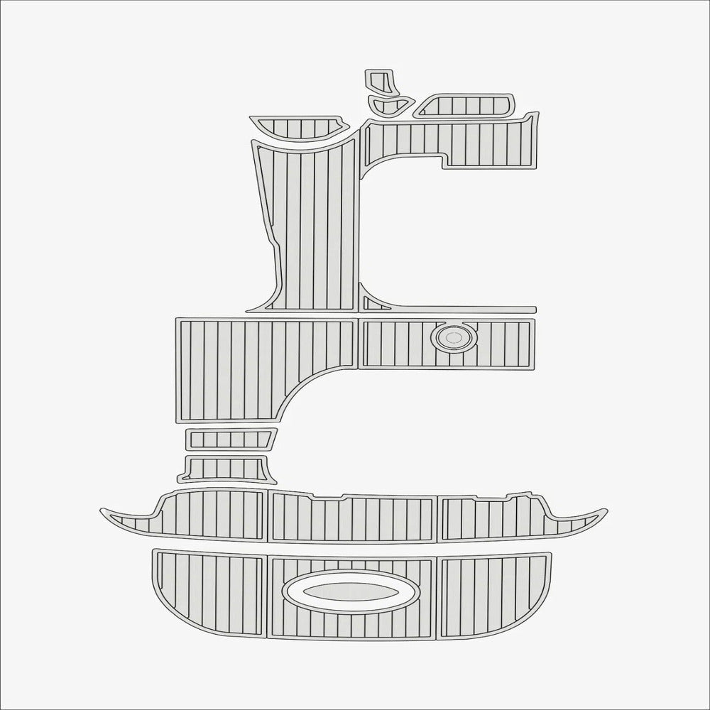 2005 Larson Cabrio 290 Foam Teak Deck Floor Mats - HJDECK