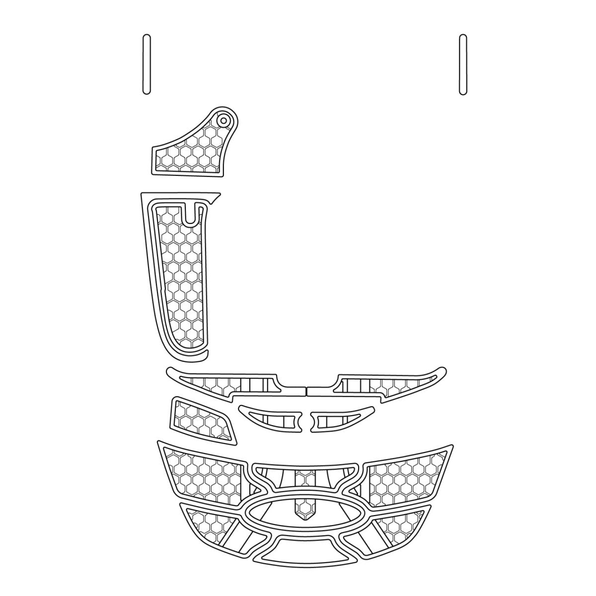 2005 NAUTIQUE 226 EVA Foam Faux Teak Boat Deck Mat Flooring - HJDECK