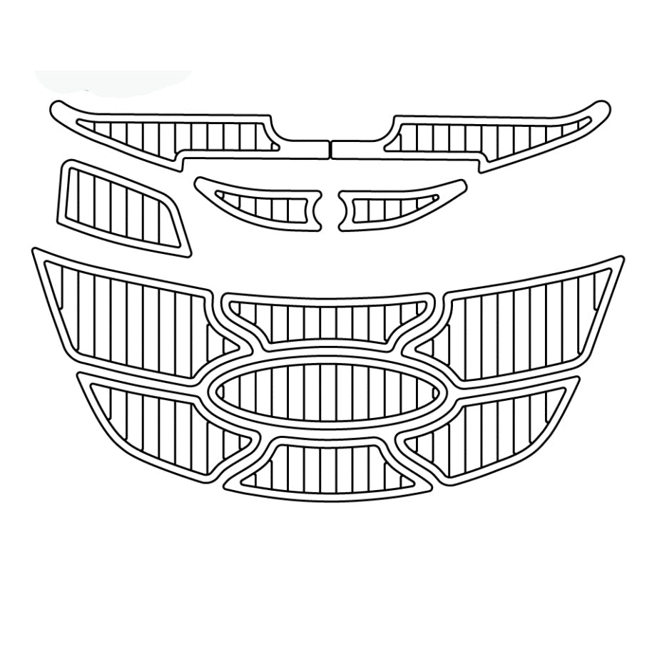 2005 NAUTIQUE 226 EVA Foam Faux Teak Boat Deck Mat Flooring - HJDECK