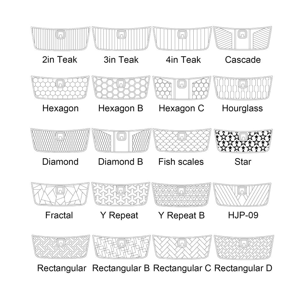 2006 - 2007 Four Winns 260 Horizon (Opt B) Custom Pre - Cut Boat Flooring Kit - HJDECK