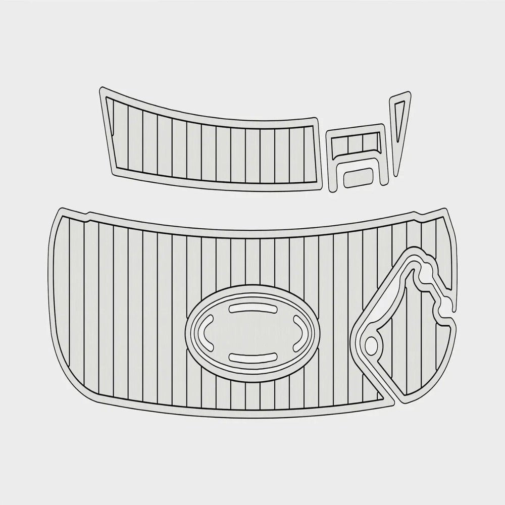 2006 - 2008 Larson 206 Senza Foam Teak Deck Floor Mat - HJDECK