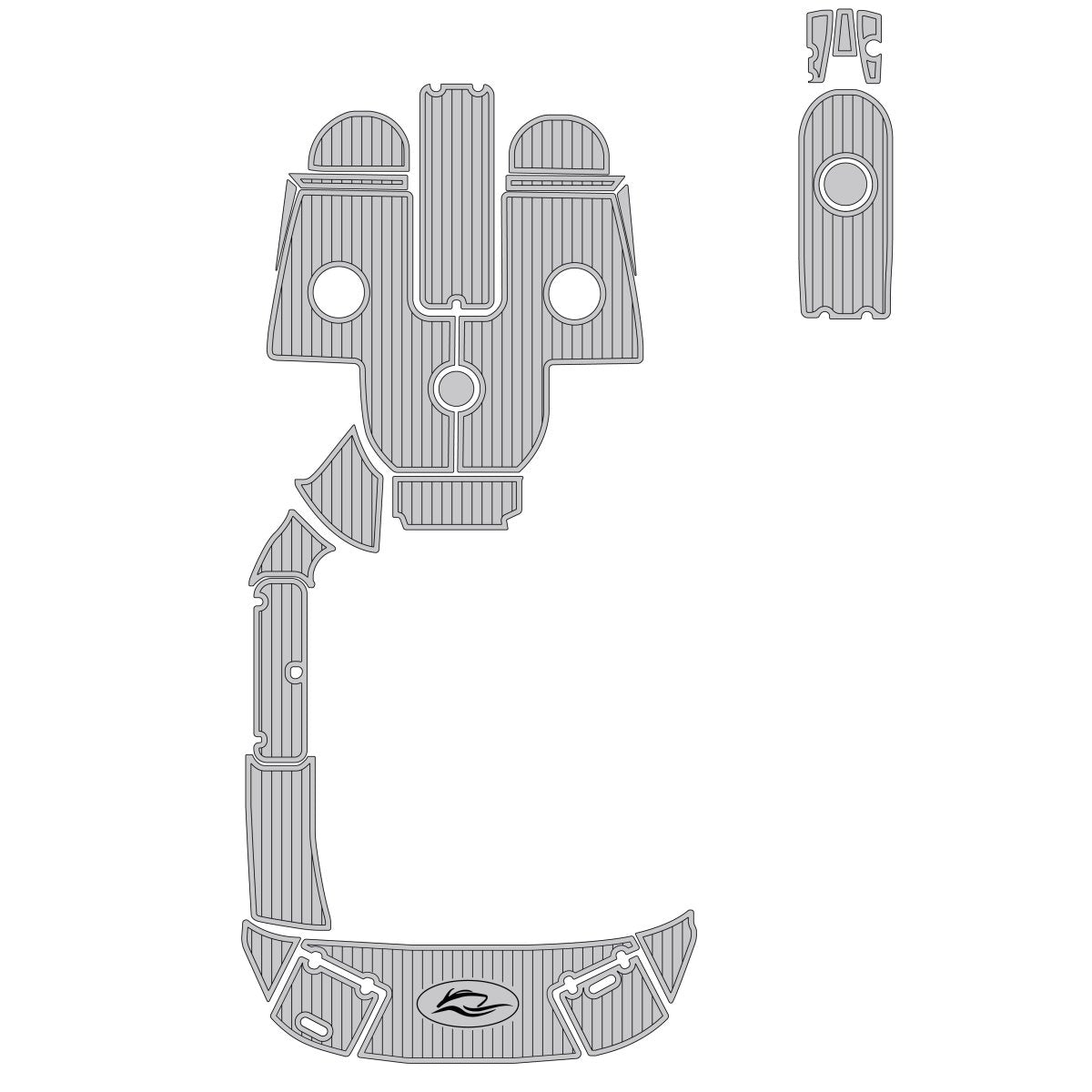 2006 - 2008 RINKER CAPTIVA 226 Faux Teak EVA Foam Boat Deck Flooring Marine Decking Carpet Yacht Pad - HJDECK