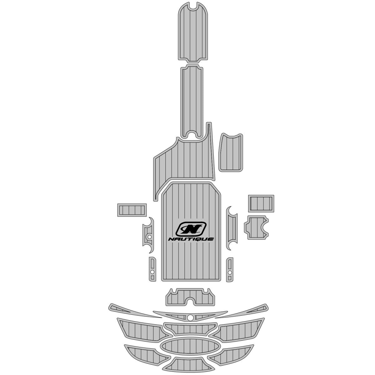 2006 - 2009 Nautique 220 EVA Foam Faux Teak Boat Deck Mat Flooring Marine Decking - HJDECK