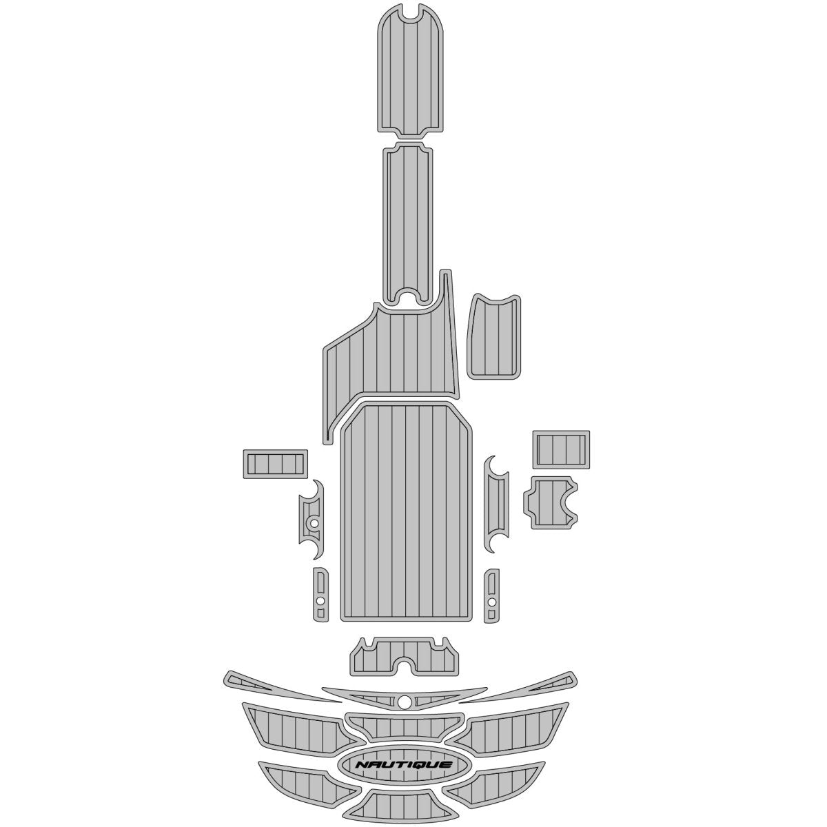 2006 - 2009 Nautique 220 EVA Foam Faux Teak Boat Deck Mat Flooring Marine Decking - HJDECK