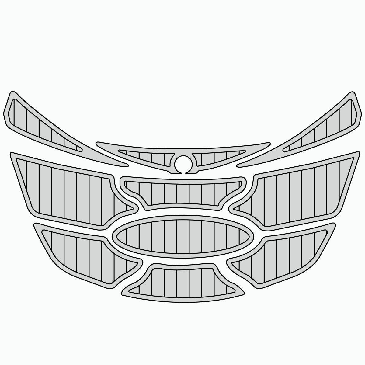 2006 - 2009 Nautique 220 EVA Foam Faux Teak Boat Deck Mat Flooring Marine Decking - HJDECK