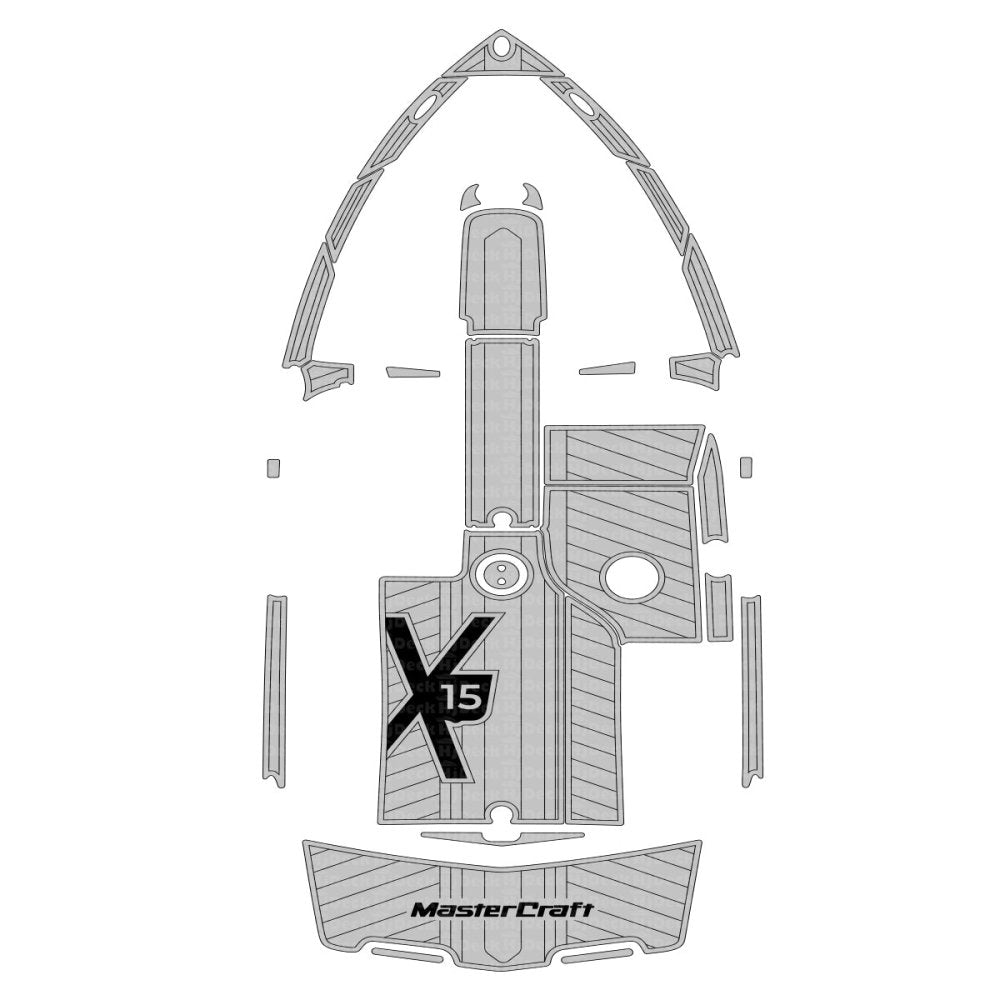 2006 - 2012 MASTERCRAFT X15 EVA Foam Faux Teak Boat Deck Flooring - HJDECK