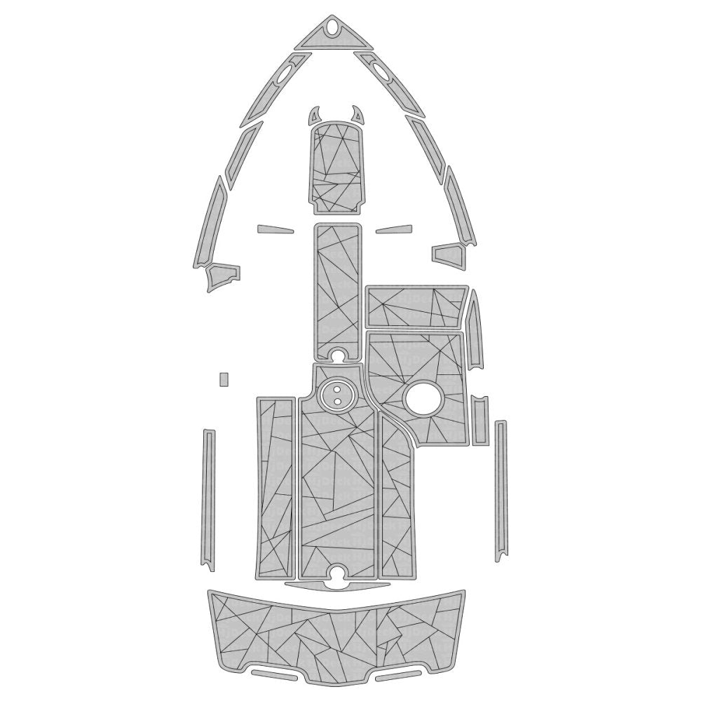 2006 - 2012 MASTERCRAFT X15 EVA Foam Faux Teak Boat Deck Flooring - HJDECK