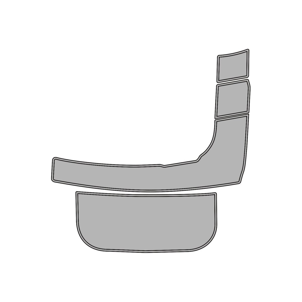 2006 Larson 204 Escape Custom Non - slip Swim Platform Mat - HJDECK