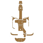 2006 Sea Ray 240 Sundeck Swim Platform Teak Deck Floor Mat - HJDECK