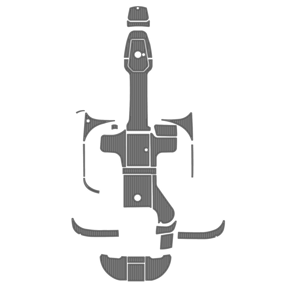 2006 Sea Ray 240 Sundeck Swim Platform Teak Deck Floor Mat - HJDECK