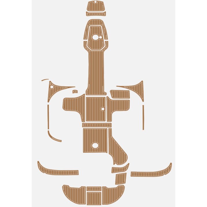 2006 Sea Ray 240 Sundeck Swim Platform Teak Deck Floor Mat - HJDECK