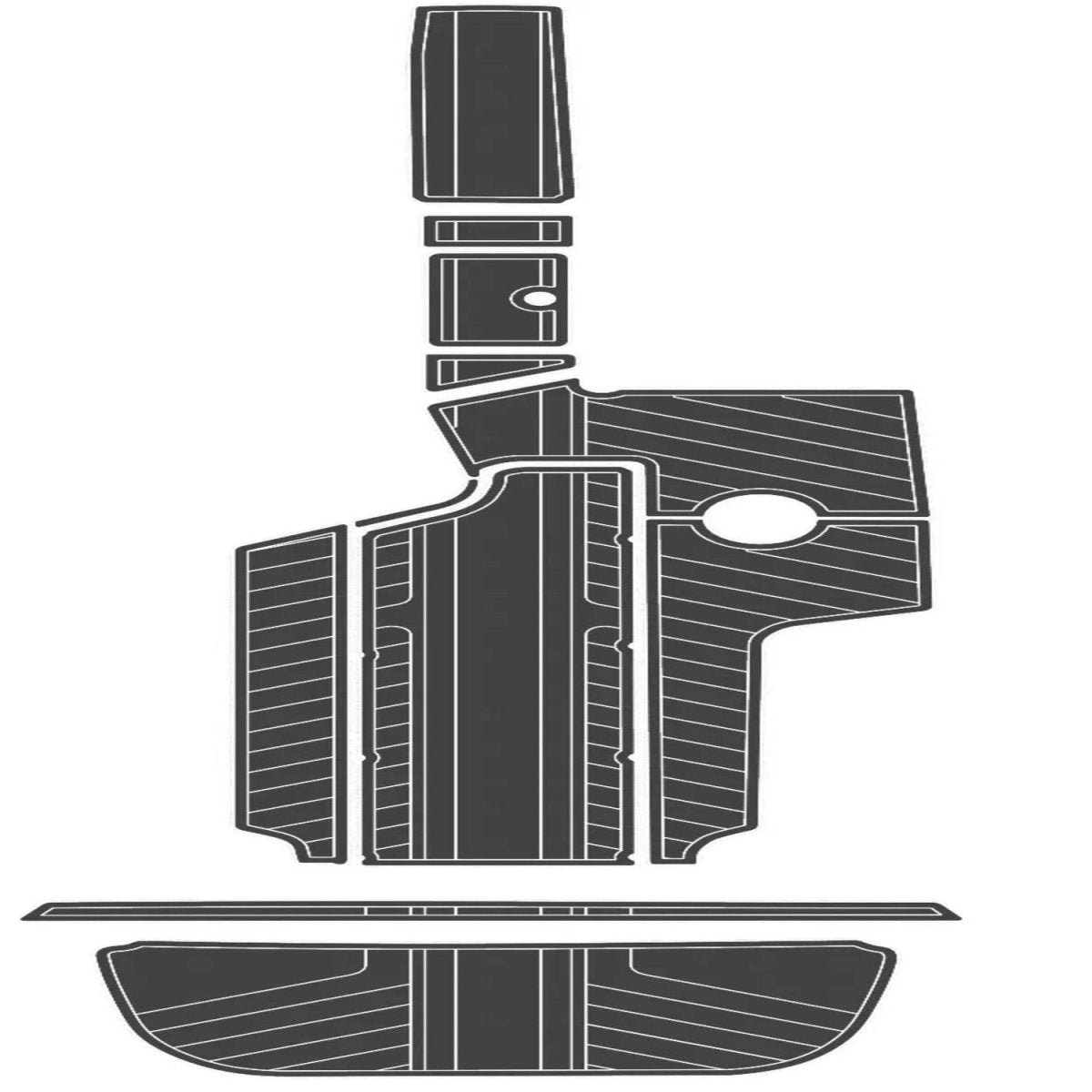 2007 - 2008 CENTURION ENZO SV240 EVA Foam Boat Deck Mat Flooring Marine Decking - HJDECK