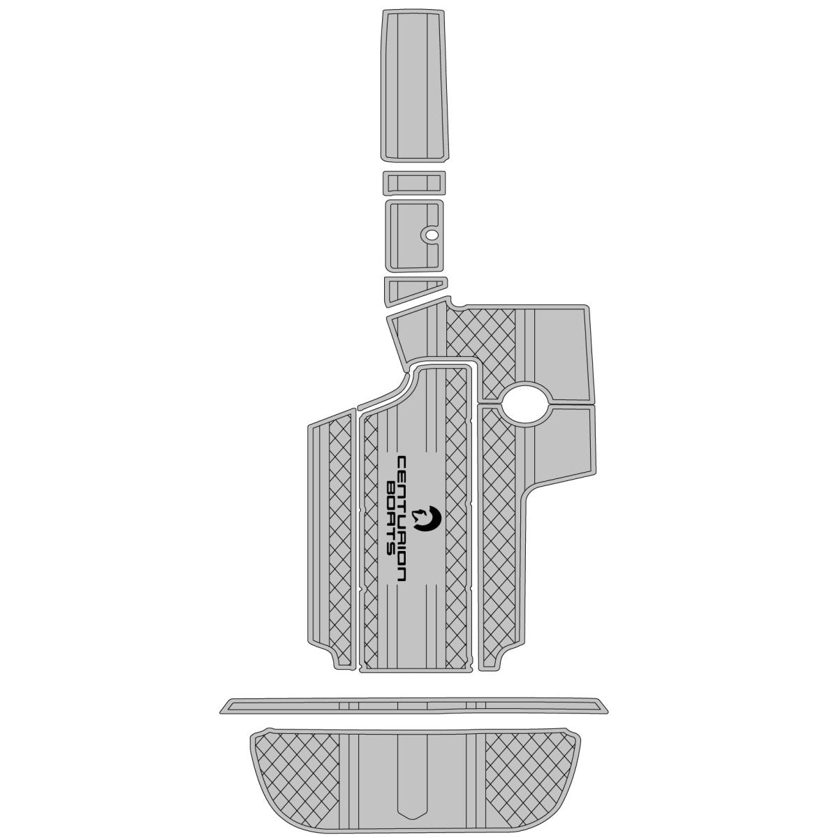 2007 - 2008 CENTURION ENZO SV240 EVA Foam Boat Deck Mat Flooring Marine Decking - HJDECK