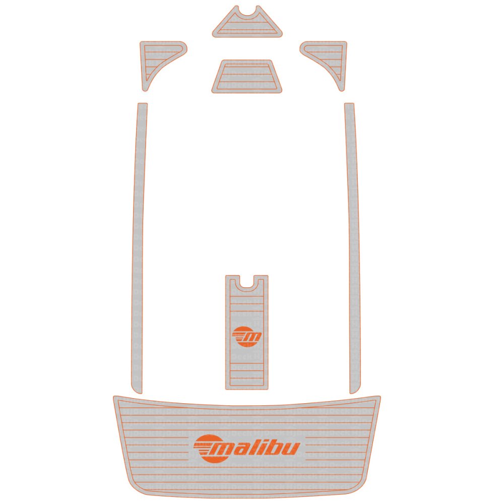 2007 - 2008 Malibu 23LSV (Fixed Ballast) EVA Foam Precut Boat Flooring Kit - HJDECK