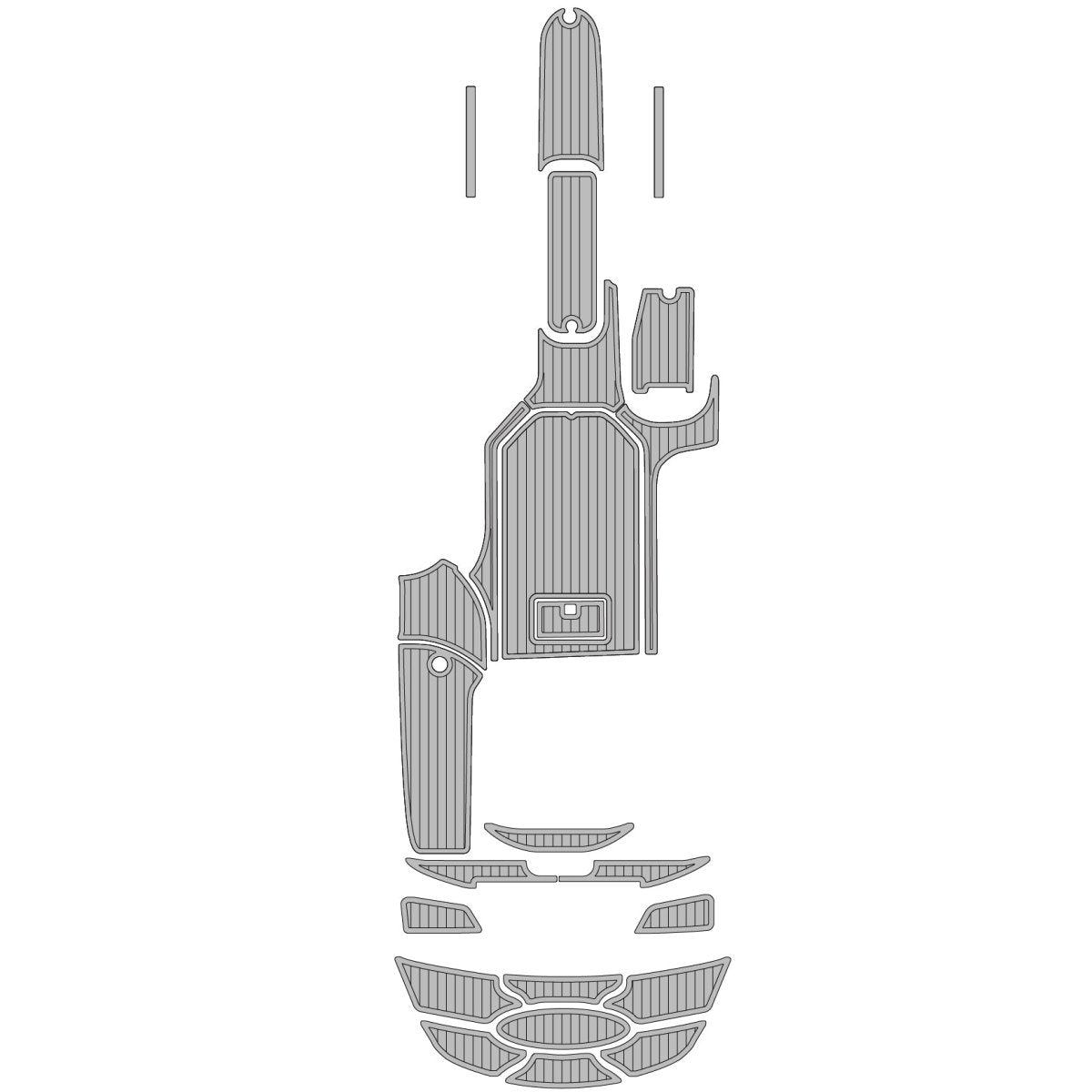 2007 - 2008 Ski Nautique SV211 EVA Foam Boat Decking Faux Teak Marine Flooring - HJDECK