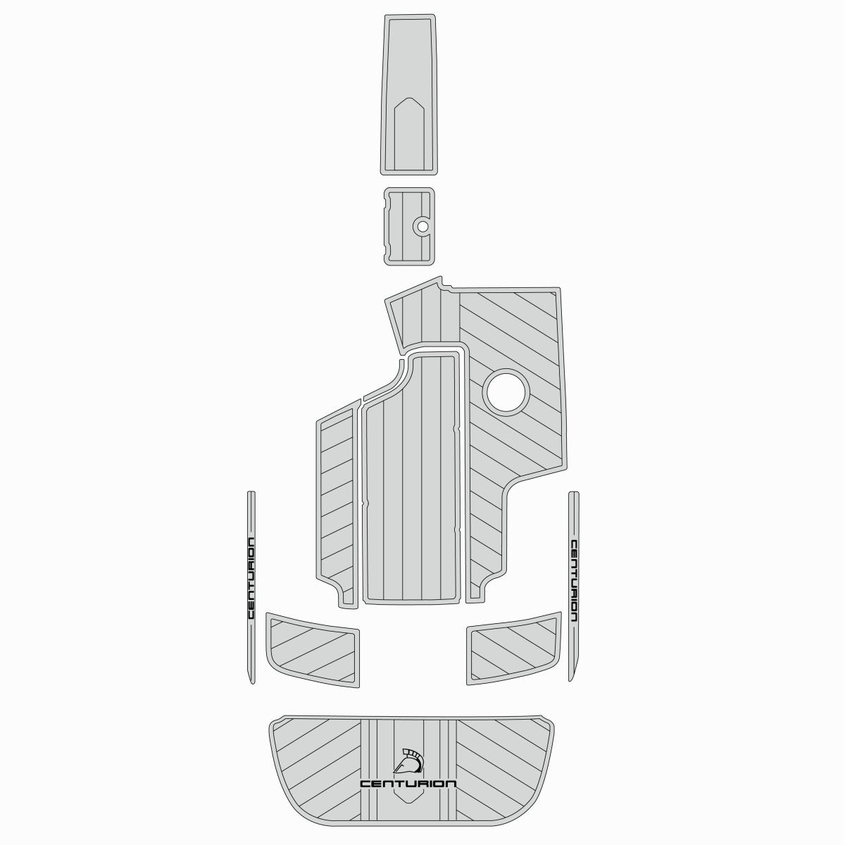 2007 - 2010 Centurion Enzo SV230 EVA Foam Faux Teak Boat Deck Mat Flooring Marine Decking Yacht Pad - HJDECK