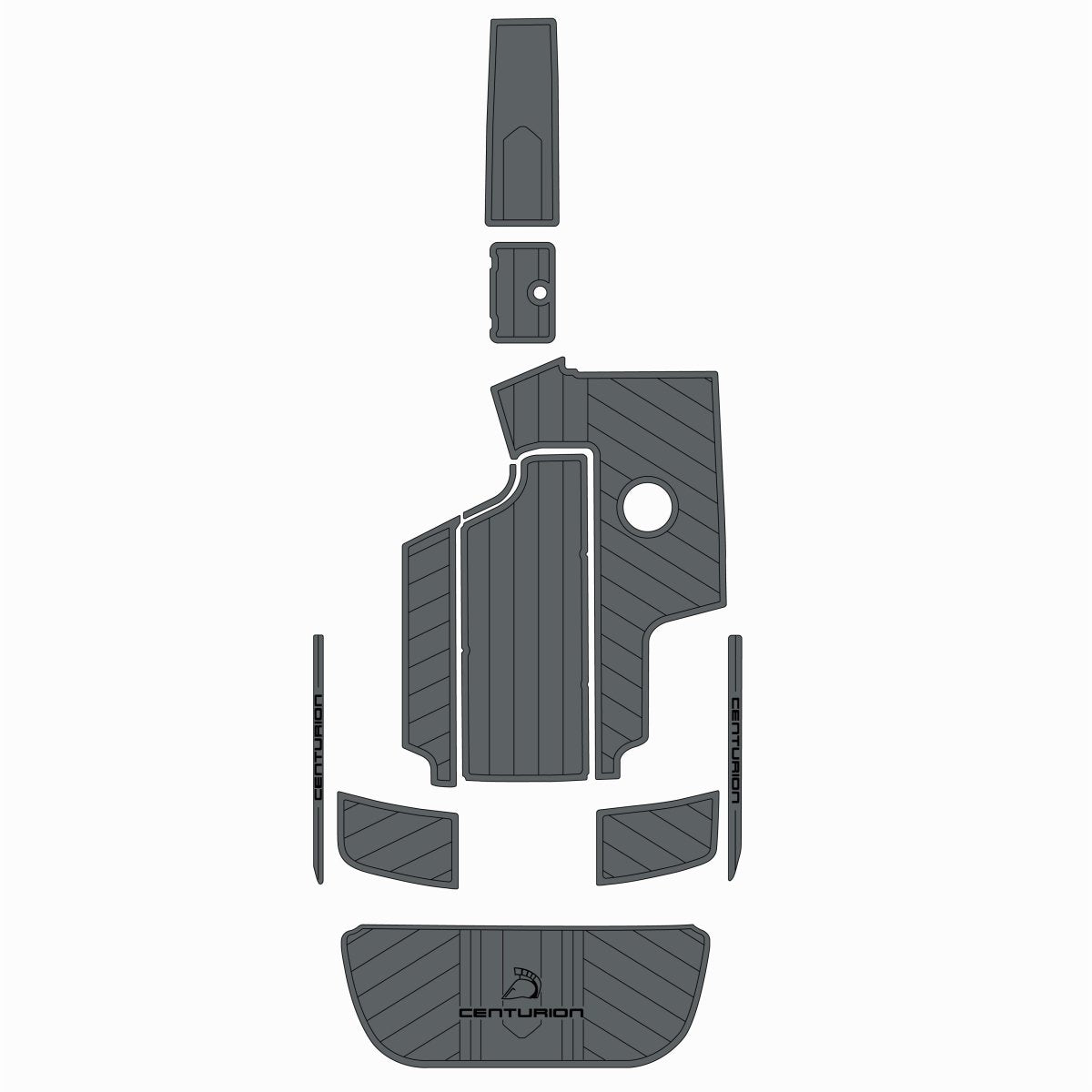 2007 - 2010 Centurion Enzo SV230 EVA Foam Faux Teak Boat Deck Mat Flooring Marine Decking Yacht Pad - HJDECK