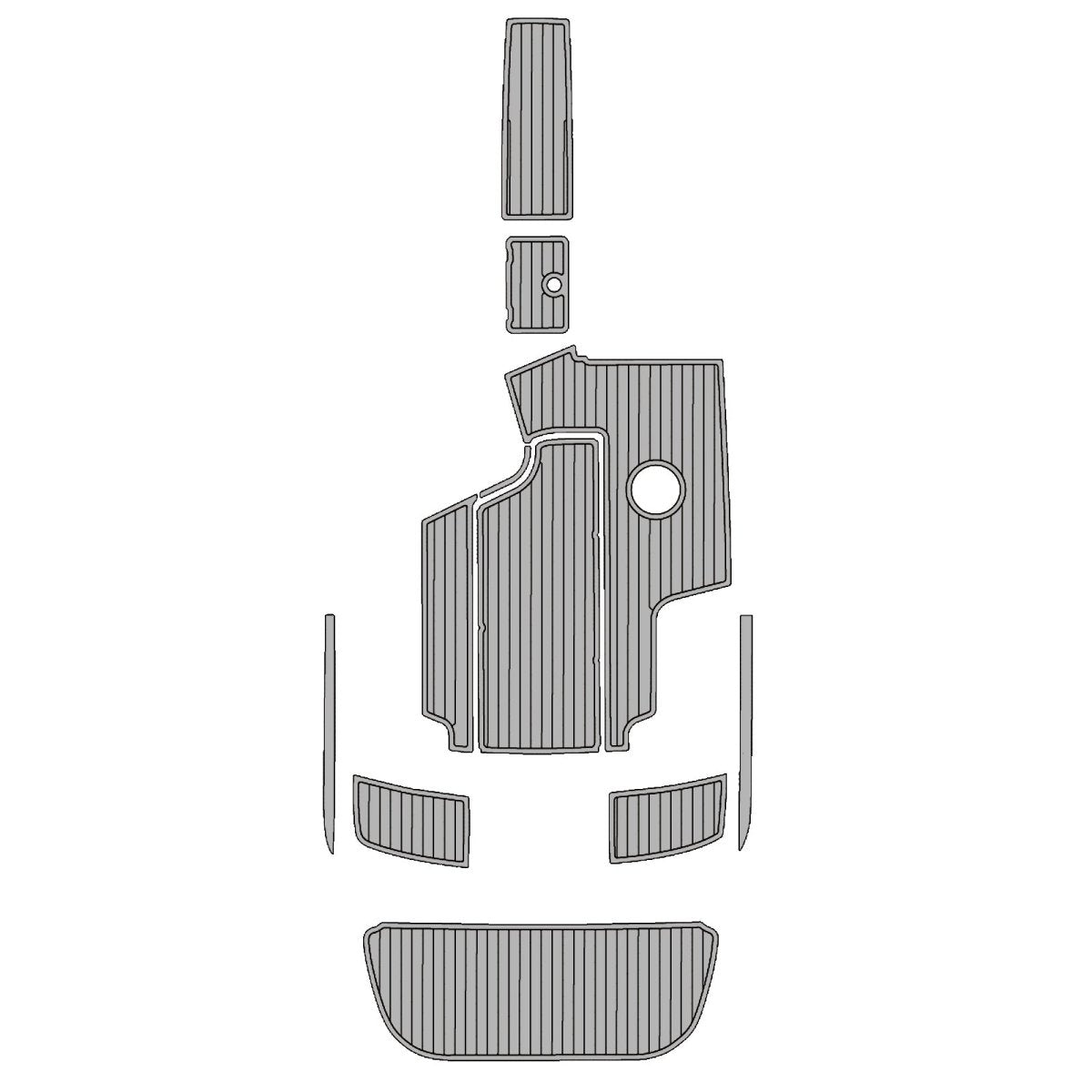 2007 - 2010 Centurion Enzo SV230 EVA Foam Faux Teak Boat Deck Mat Flooring Marine Decking Yacht Pad - HJDECK