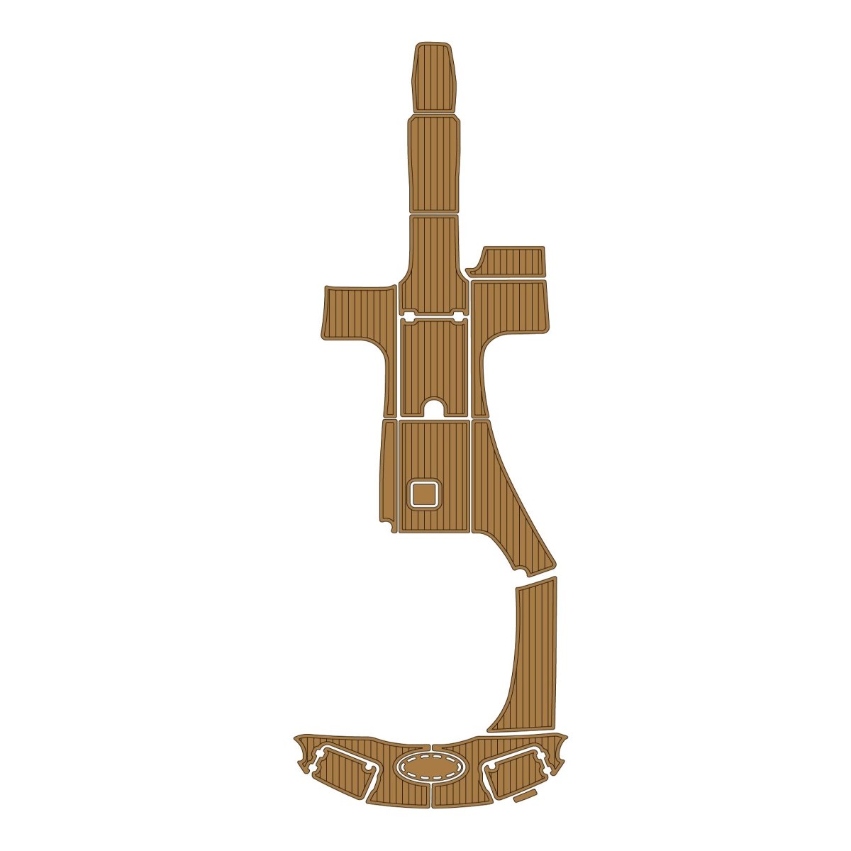 2007 Chaparral 256 SSI Faux Teak Boat Flooring EVA Foam Decking Kits - HJDECK