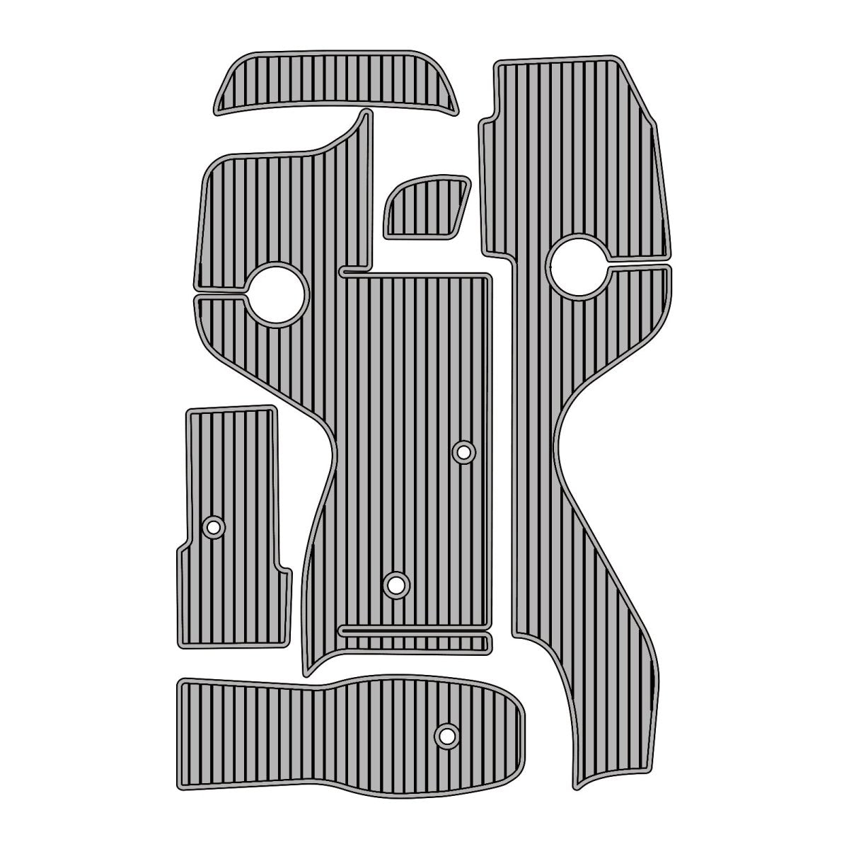 2007 Crownline 252 EX EVA Foam Faux Teak Boat Deck Mat Flooring Marine Decking - HJDECK