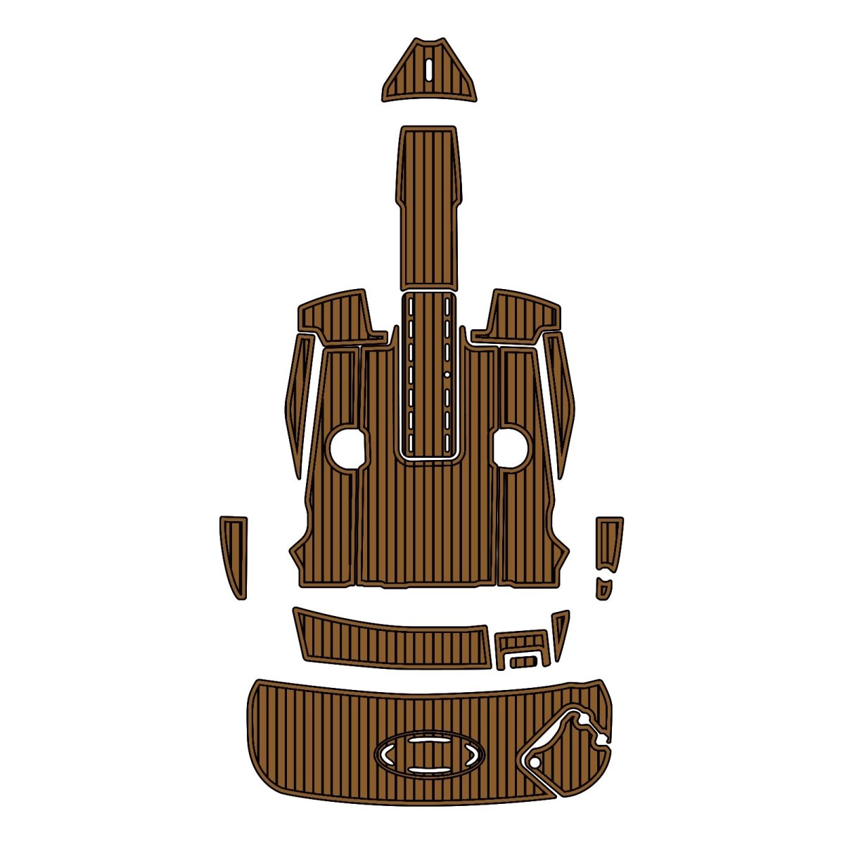 2007 Larson Senza 186 EVA Foam Boat Deck Flooring Kits - HJDECK