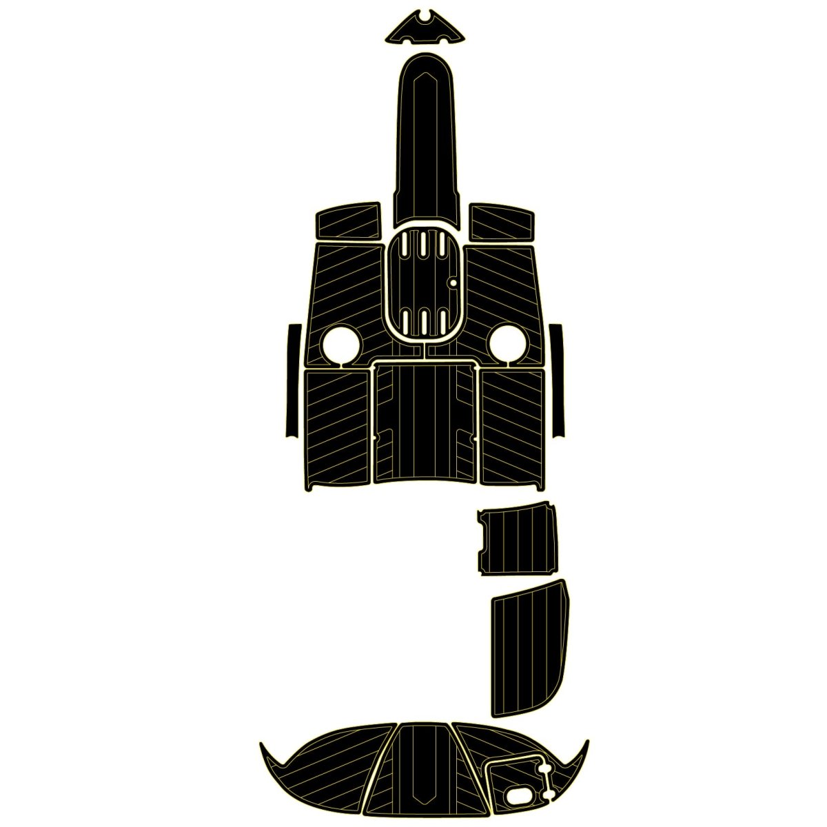 2008 Four Winns h210 EVA Foam Faux Teak Boat Deck Mat Flooring Marine Decking - HJDECK