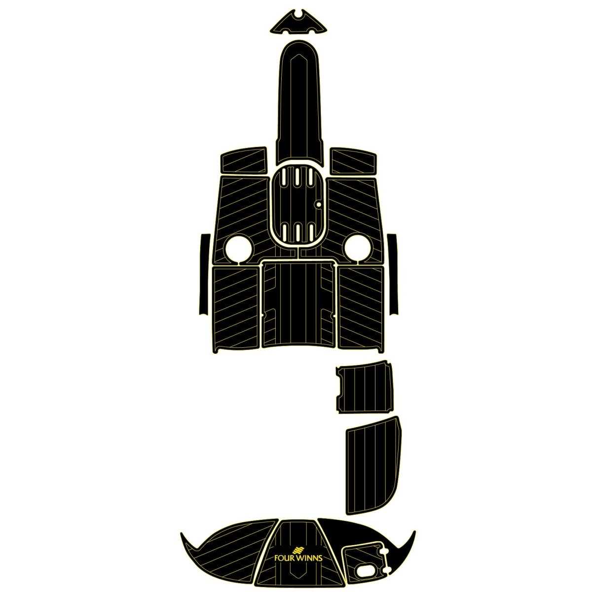 2008 Four Winns h210 EVA Foam Faux Teak Boat Deck Mat Flooring Marine Decking - HJDECK