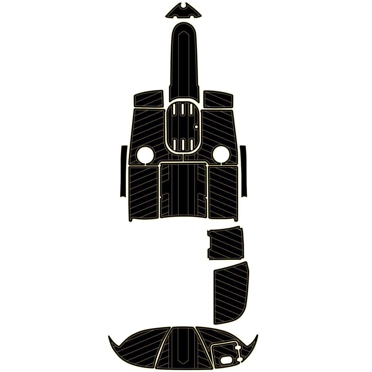 2008 Four Winns h210 EVA Foam Faux Teak Boat Deck Mat Flooring Marine Decking - HJDECK