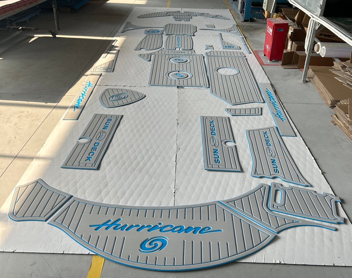 2008 Hurricane Sundeck 2200 Swim Platform Cockpit Mat EVA Foam Teak Flooring - HJDECK
