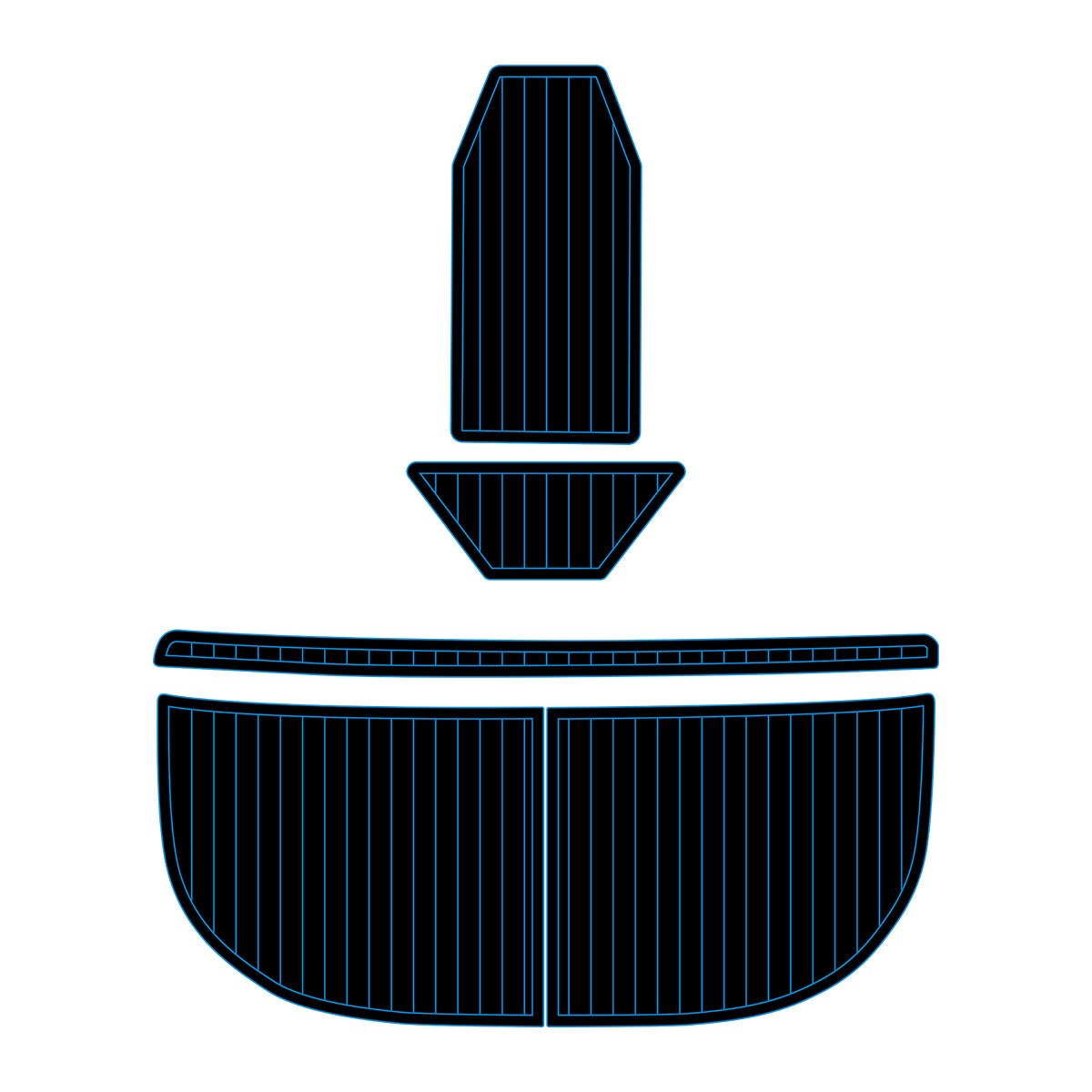 2008 Supreme V208 EVA Foam Faux Teak Boat Deck MatteMarine Flooring Marine Decking - HJDECK