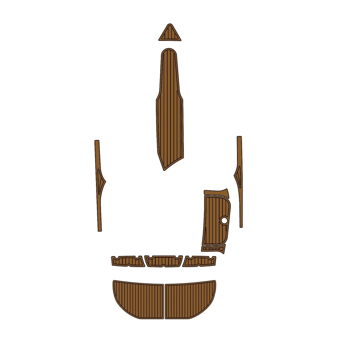 2008 Tige 22 - 24 VE EVA Foam Faux Teak Boat Deck Mat Flooring Marine Boat Decking Carpet Yacht Pad - HJDECK