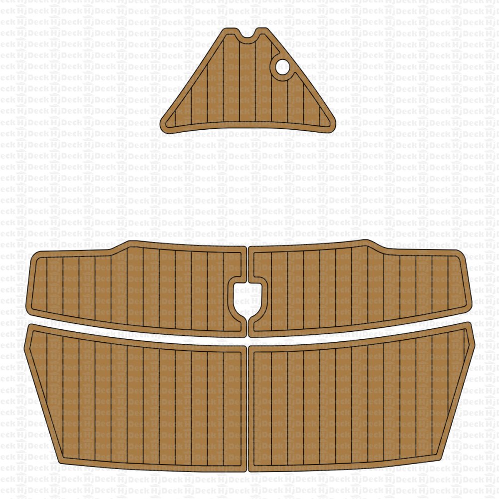 2009 Cobalt 296 Swim Platform & Bow Custom Boat Deck Mat - HJDECK