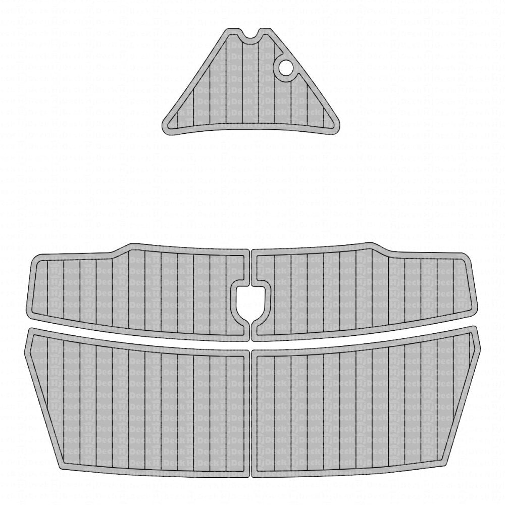 2009 Cobalt 296 Swim Platform & Bow Custom Boat Deck Mat - HJDECK