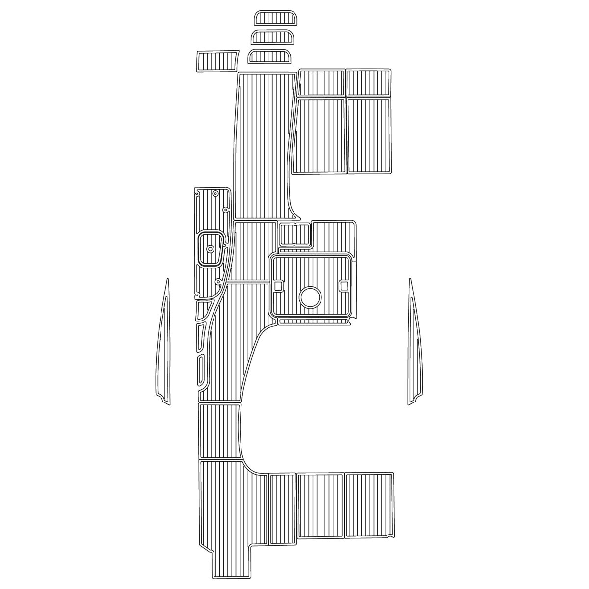 2009 Fountain 48EC Engine Room Cockpit Pad EVA Foam Boat Floor Decking Kit - HJDECK