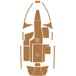 2010 - 2013 MALIBU 23 LSV EVA Foam Faux Teak Boat Flooring Marine Decking - HJDECK