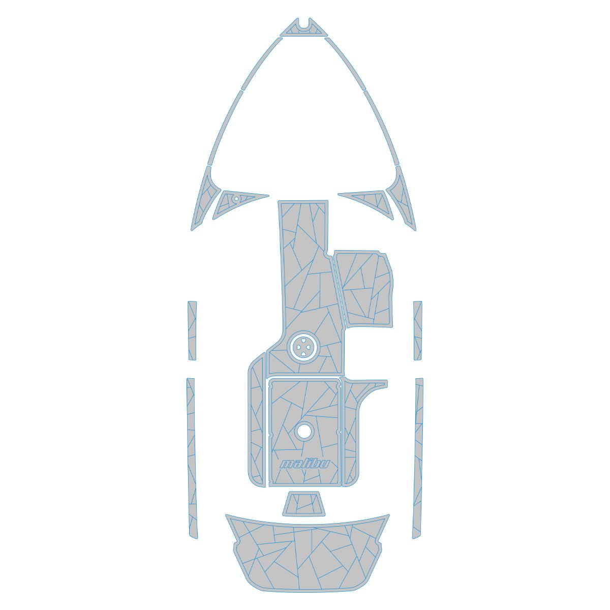 2010 - 2014 MALIBU 21 VLX EVA Foam Boat Deck Swimming Platform Cockpit Mat - HJDECK