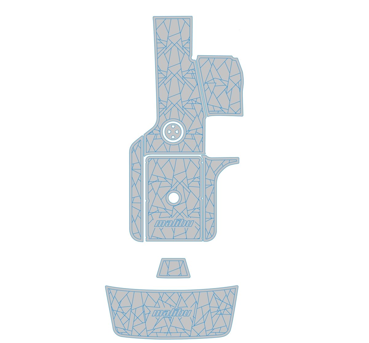 2010 - 2014 MALIBU 21 VLX EVA Foam Boat Deck Swimming Platform Cockpit Mat - HJDECK