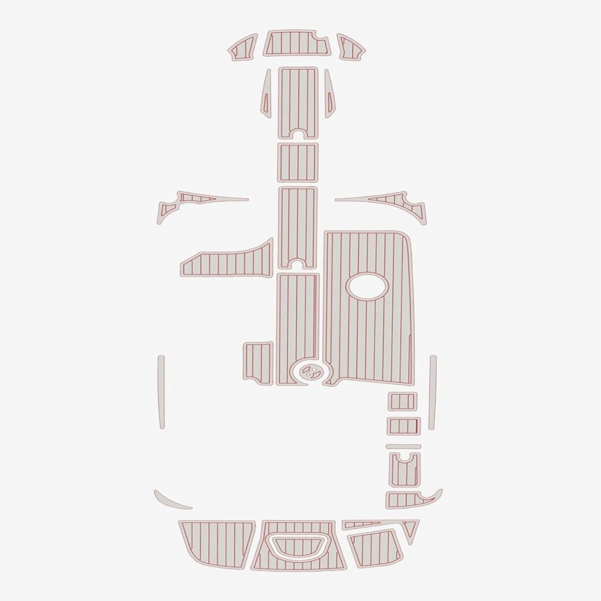 2010 - 2015 Sea Ray 240 Sundeck EVA Foam Faux Teak Boat Flooring Custom Boat Kits - HJDECK