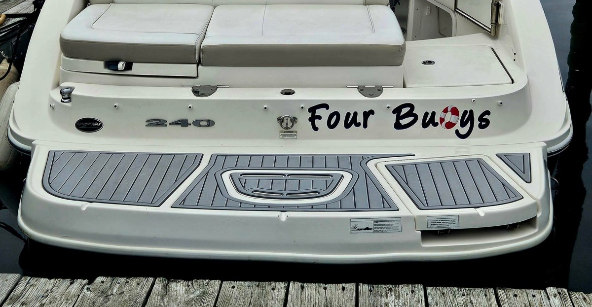 2010 - 2015 Sea Ray 240 Sundeck EVA Foam Faux Teak Boat Flooring Custom Boat Kits - HJDECK
