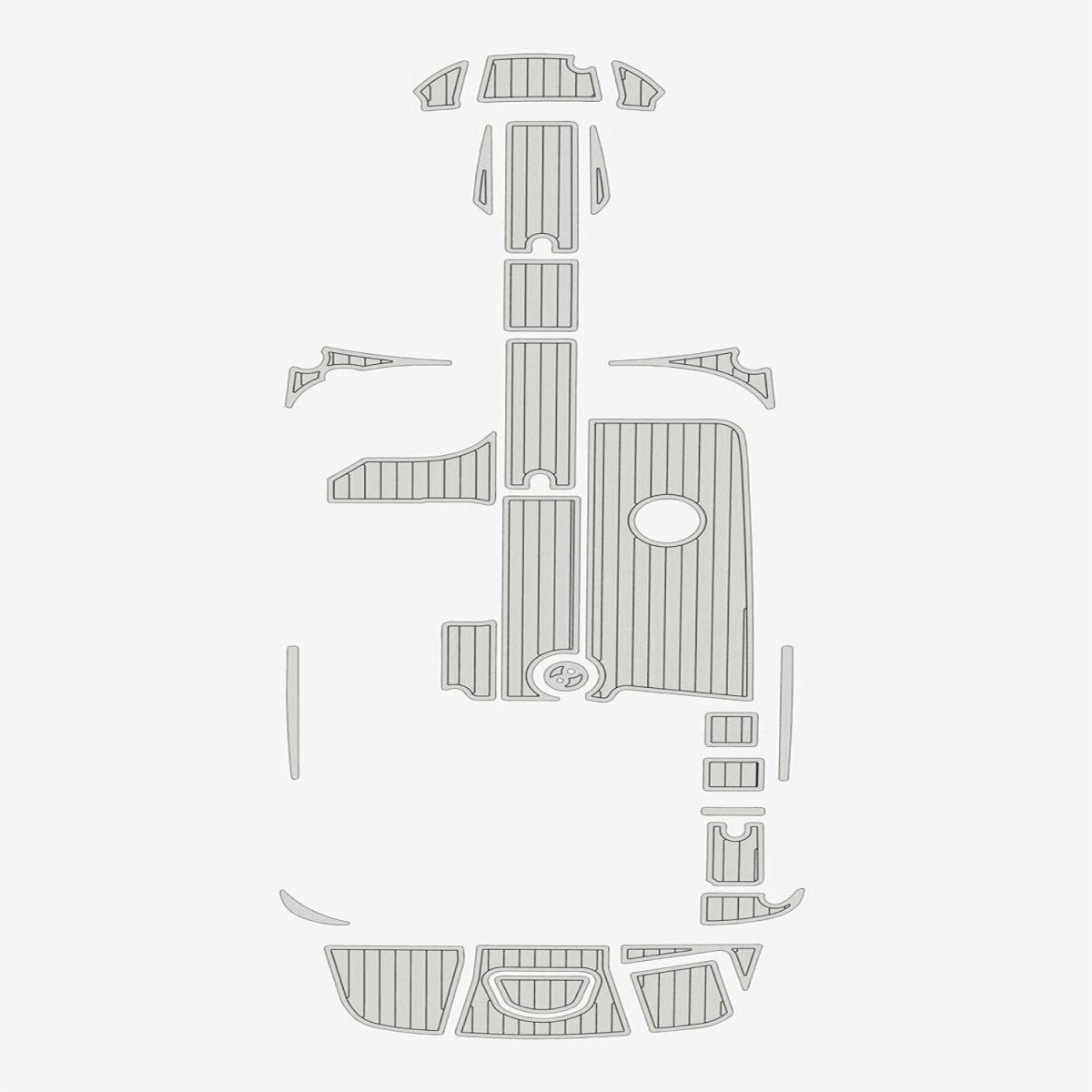 2010 - 2015 Sea Ray 240 Sundeck EVA Foam Faux Teak Boat Flooring Custom Boat Kits - HJDECK