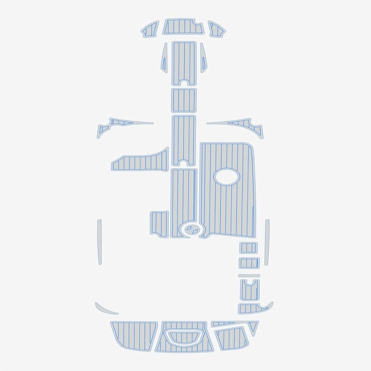 2010 - 2015 Sea Ray 240 Sundeck EVA Foam Faux Teak Boat Flooring Custom Boat Kits - HJDECK