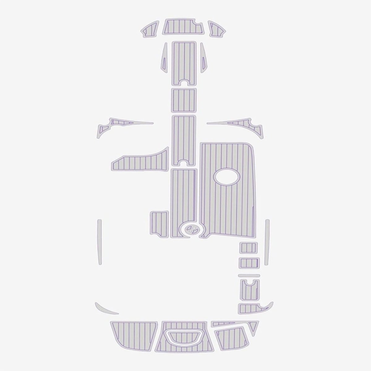 2010 - 2015 Sea Ray 240 Sundeck EVA Foam Faux Teak Boat Flooring Custom Boat Kits - HJDECK