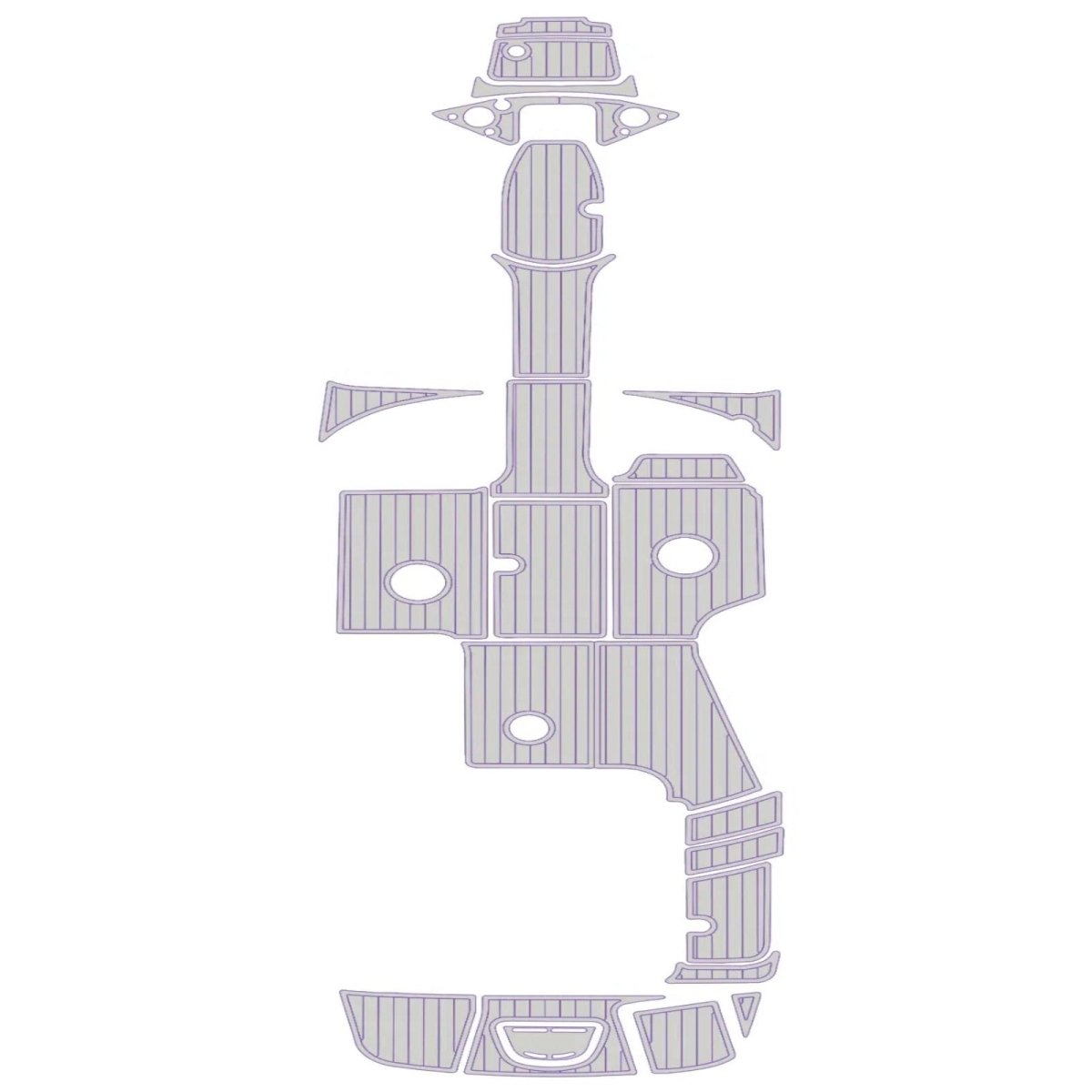 2010 - 2015 Sea Ray 260 Sundeck Pre Cut Boat Flooring EVA Foam Decking Kit - HJDECK