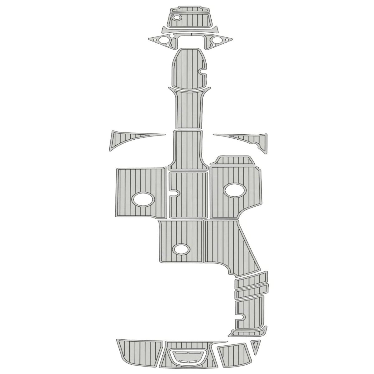 2010 - 2015 Sea Ray 260 Sundeck Pre Cut Boat Flooring EVA Foam Decking Kit - HJDECK