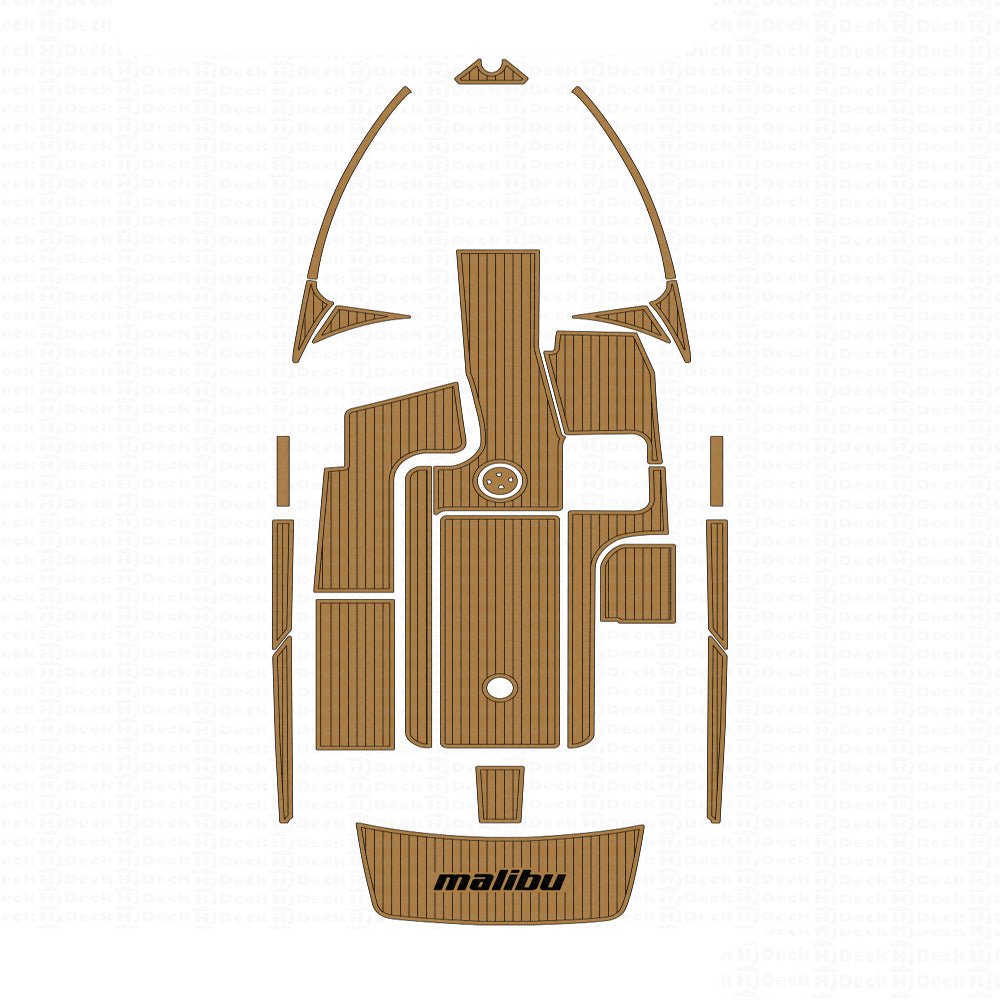 2010 - 2017 Malibu 247 LSV EVA Foam Faux Teak Boat Deck Mat Flooring Marine Boat Decking Carpet Yacht Pad - HJDECK
