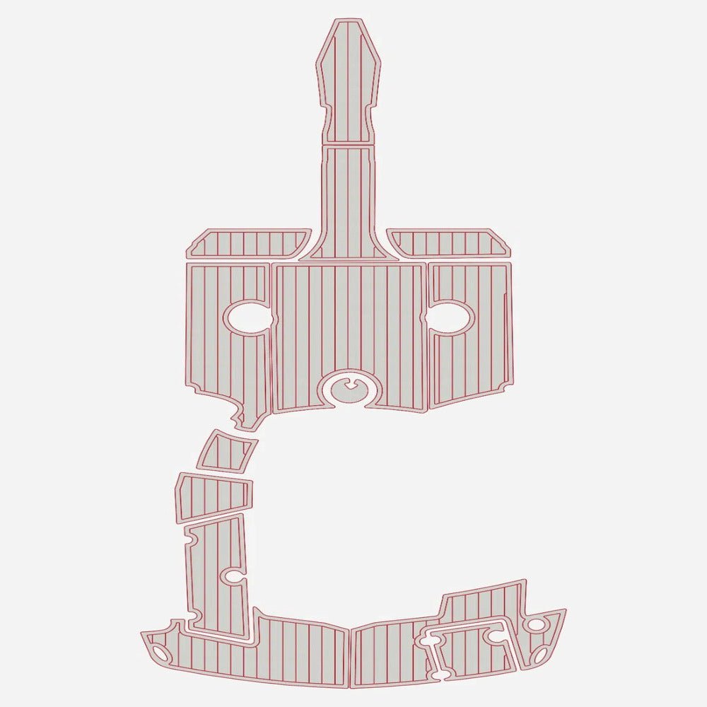 2010 Larson 218 LXI Custom Swim Platform Cockpit Pad Boat Decking - HJDECK