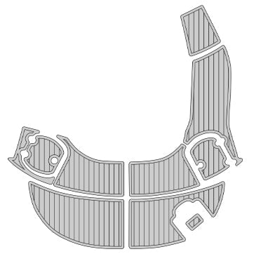 2011 - 2015 Monterey 224 FS EVA Foam Faux Teak Boat Deck Mat Flooring Marine Decking - HJDECK