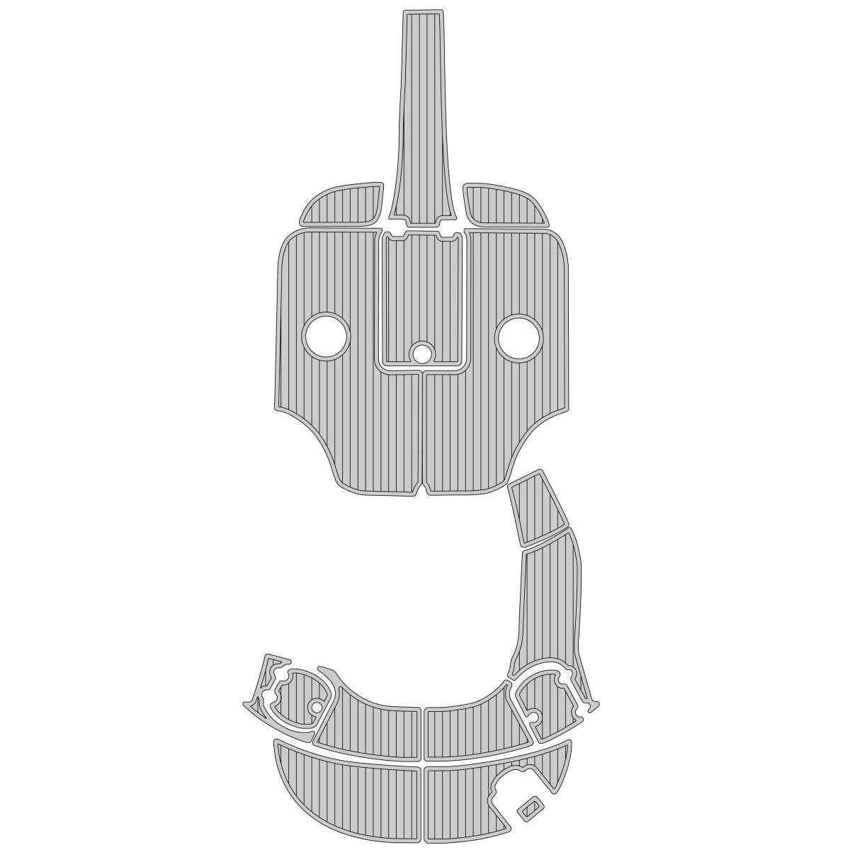 2011 - 2015 Monterey 224 FS EVA Foam Faux Teak Boat Deck Mat Flooring Marine Decking - HJDECK