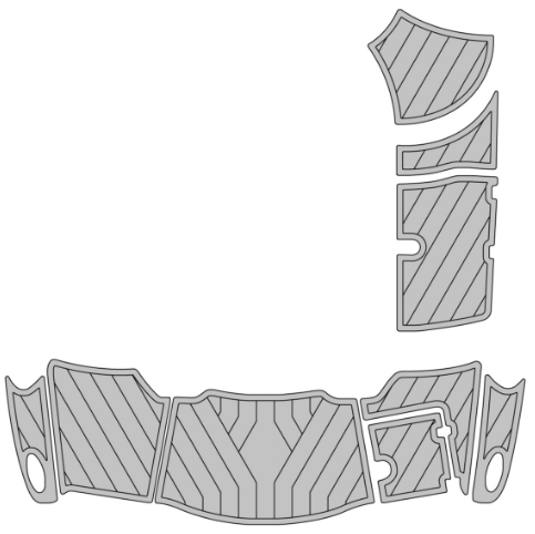 2012 Chaparral 246 SSI EVA Foam Boat Swim Platform Bow Pads - HJDECK